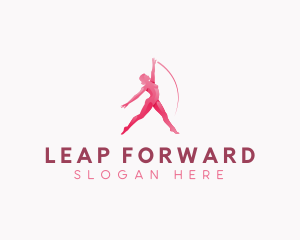 Jump - Woman Fitness Dance logo design