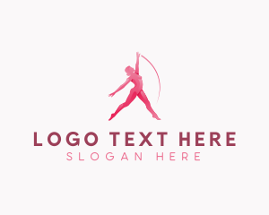 Gymnast - Woman Fitness Dance logo design