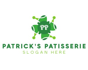 Clover Leaf Saint Patrick logo design