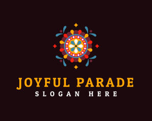 Coloful Holi Festival logo design