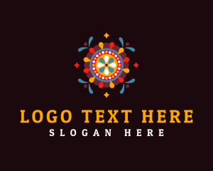 Anniversary - Coloful Holi Festival logo design