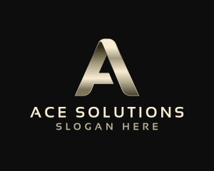 Metallic Luxury Event Letter A logo design