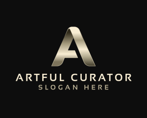 Metallic Luxury Event Letter A logo design