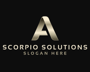 Metallic Luxury Event Letter A logo design