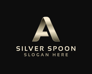 Metallic Luxury Event Letter A logo design