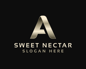 Metallic Luxury Event Letter A logo design