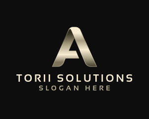 Metallic Luxury Event Letter A logo design