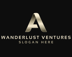 Metallic Luxury Event Letter A logo design