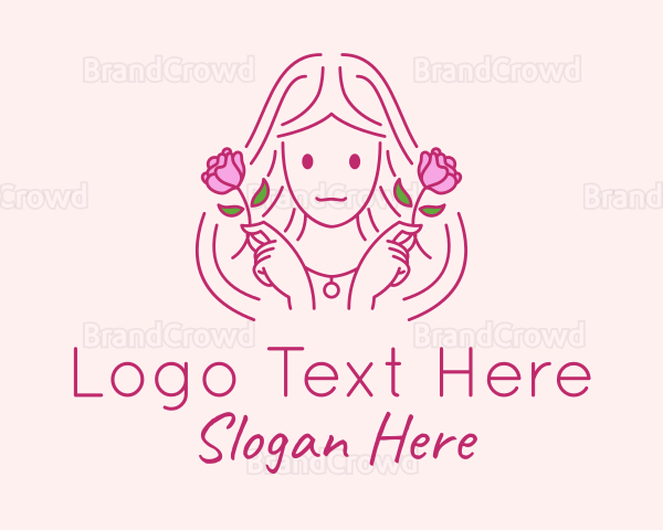 Pink Rose Girl Logo