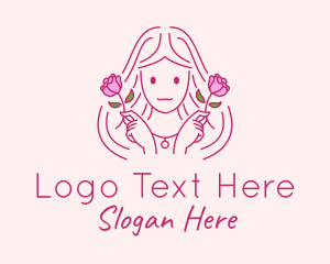 Pink Rose Girl Logo