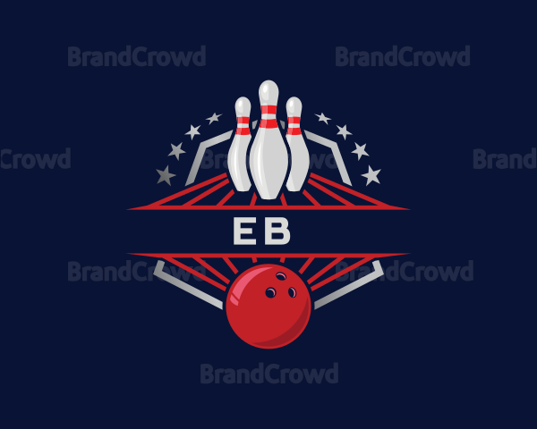 Bowling Sport Game Logo