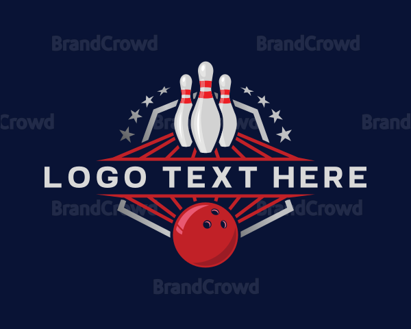 Bowling Sport Game Logo