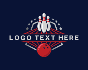 Badge - Bowling Sport Game logo design