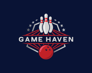 Bowling Sport Game logo design
