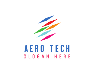 Colorful Tech Data logo design