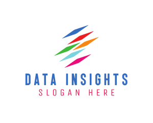 Colorful Tech Data logo design