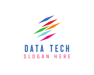 Data - Colorful Tech Data logo design