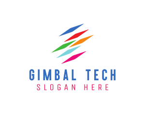 Colorful Tech Data logo design