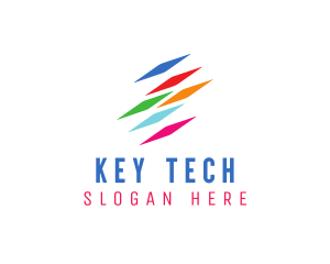 Colorful Tech Data logo design