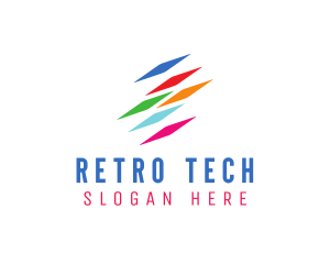 Colorful Tech Data logo design