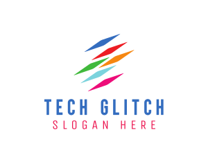 Colorful Tech Data logo design