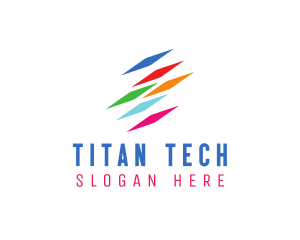 Colorful Tech Data logo design