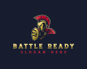 Spartan Warrior Helmet logo design