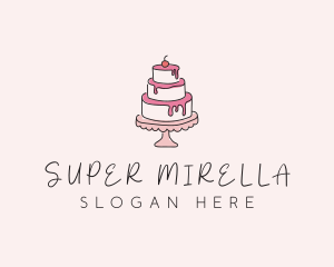 Sweet Tiered Cake Bakery Logo