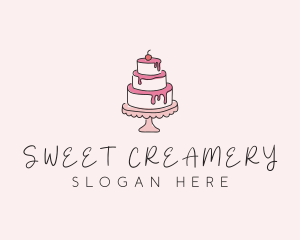 Sweet Tiered Cake Bakery logo design