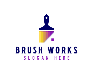 Brush - Handyman Paint Brush logo design