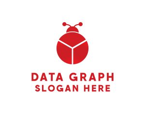 Data Chart Bug logo design