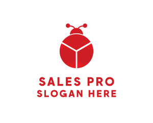 Sales - Data Chart Bug logo design
