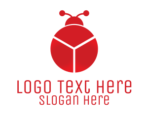 Bug - Red Chart Bug logo design