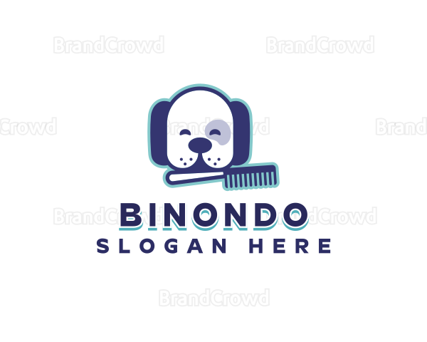 Pet Grooming Comb Logo