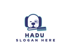 Pet Grooming Comb Logo