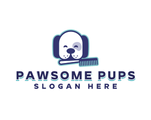 Pet Grooming Comb logo design