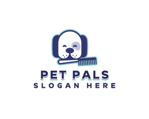 Pet Grooming Comb logo design