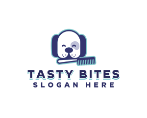 Pet Grooming Comb logo design