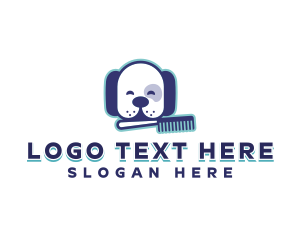 Pet Grooming Comb Logo