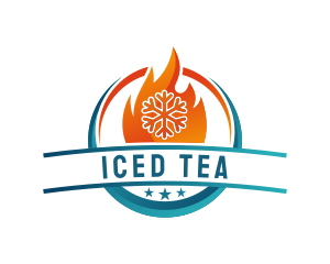 Snowflake Fire Cooling Heating logo design