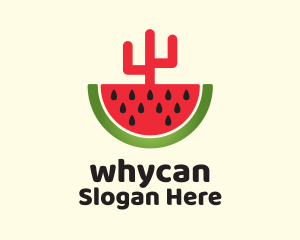 Sliced Watermelon Cactus  Logo