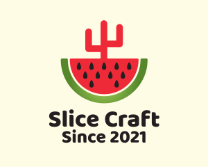 Sliced - Sliced Watermelon Cactus logo design