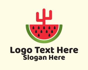 Sliced Watermelon Cactus  Logo