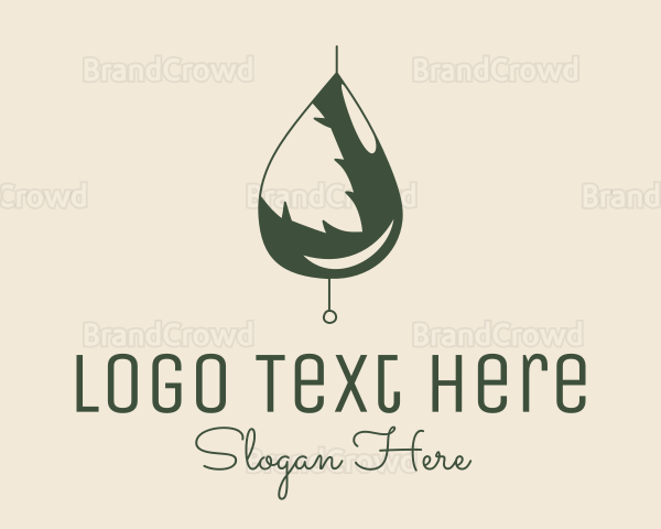 Organic Oil Leaf Logo