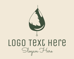 Relax - Organic Oil Leaf logo design