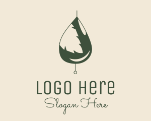 Essence - Organic Oil Leaf logo design