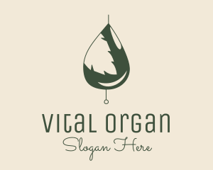 Organic Oil Leaf  logo design