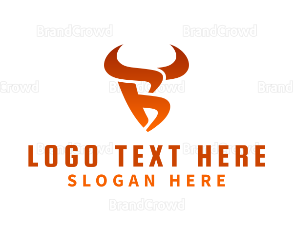 Wild Bull Letter B Logo