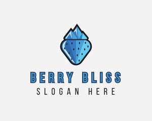 Frozen Mountain Strawberry logo design