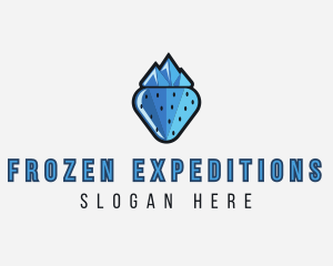 Frozen Mountain Strawberry logo design